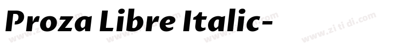 Proza Libre Italic字体转换